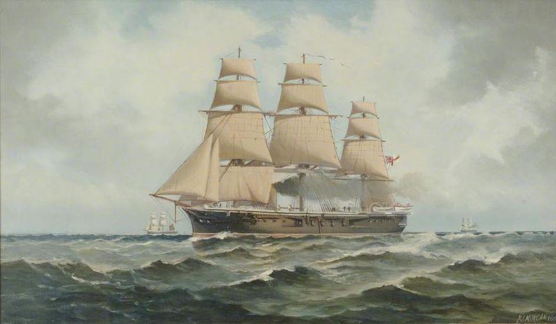 Henry J. Morgan HMS 'Penelope' oil painting picture